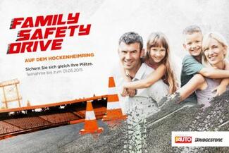 Im Rahmen der Aktion „Family Safety Drive“ lädt Bridgestone gemeinsam mit dem Magazin AUTOStraßenverkehr zehn Familien (à vier Personen) ein, um die Produktinnovation DriveGuard zu testen.