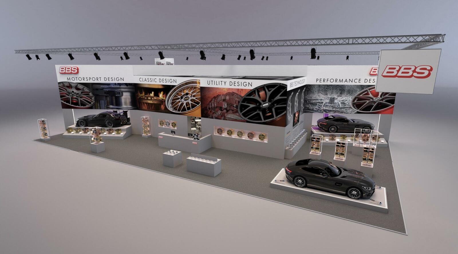 Der BBS-Stand auf der Essen Motor Show 2021 wird in die KW-Markenwelt in Halle 3 integriert. 
