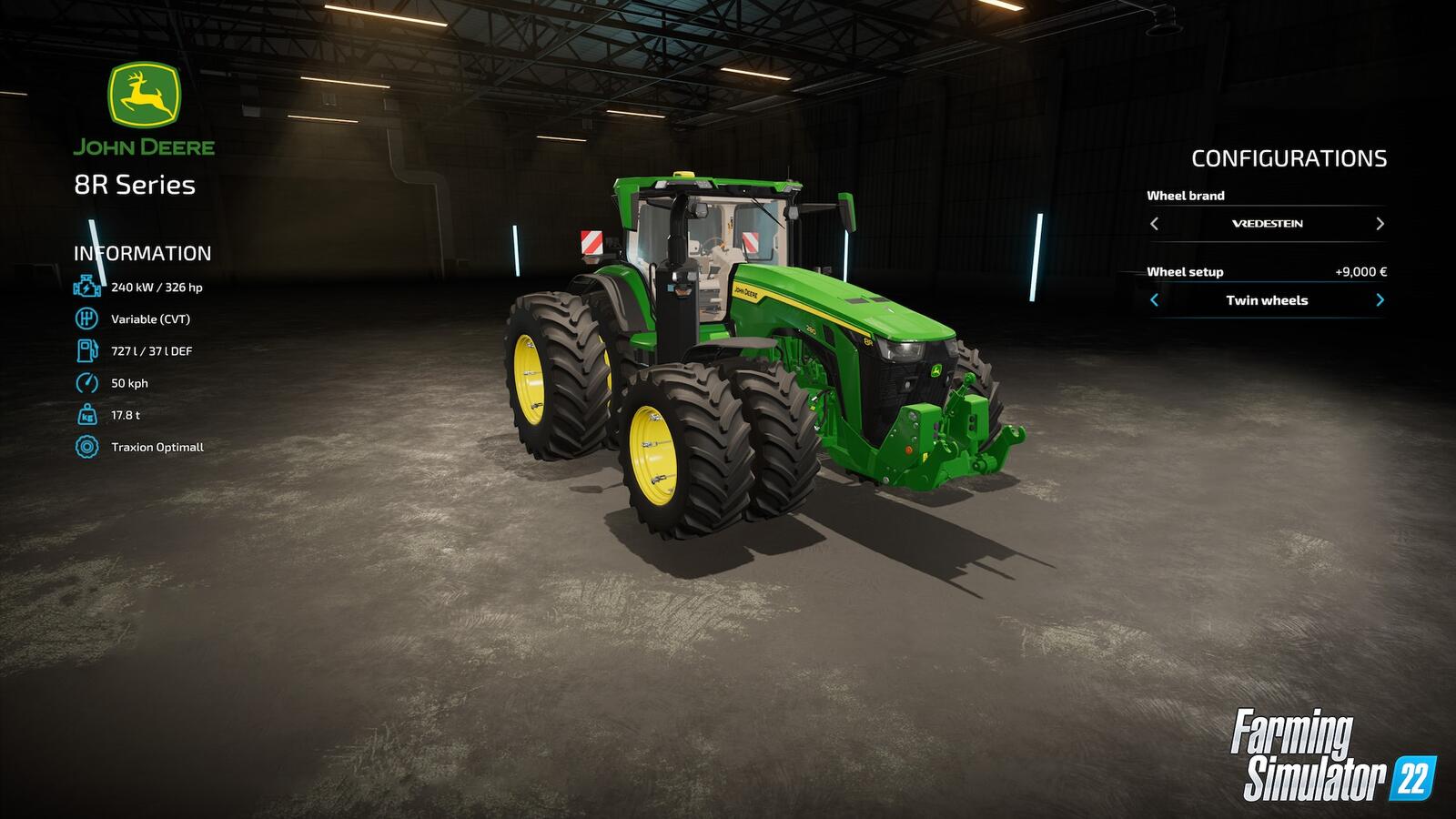 Vredestein hat es in die virtuelle Welt geschafft: Im Landwirtschaftssimulator 22 können Spieler ihre Reifen auswählen.