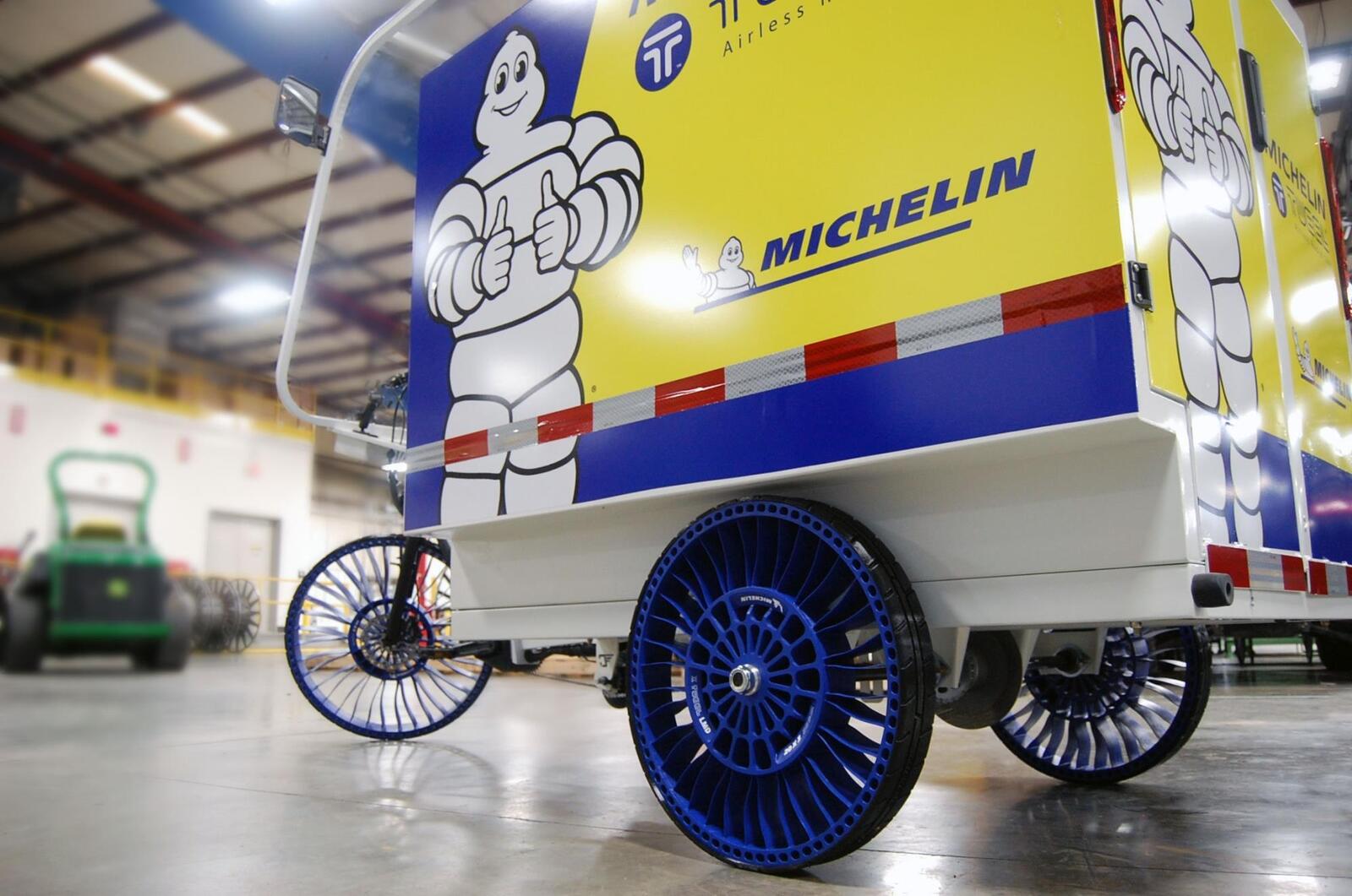 Mit dieser Rad-Reifen-Kombination will Michelin  den Transport auf der sogenannten letzten Meile effizienter machen.