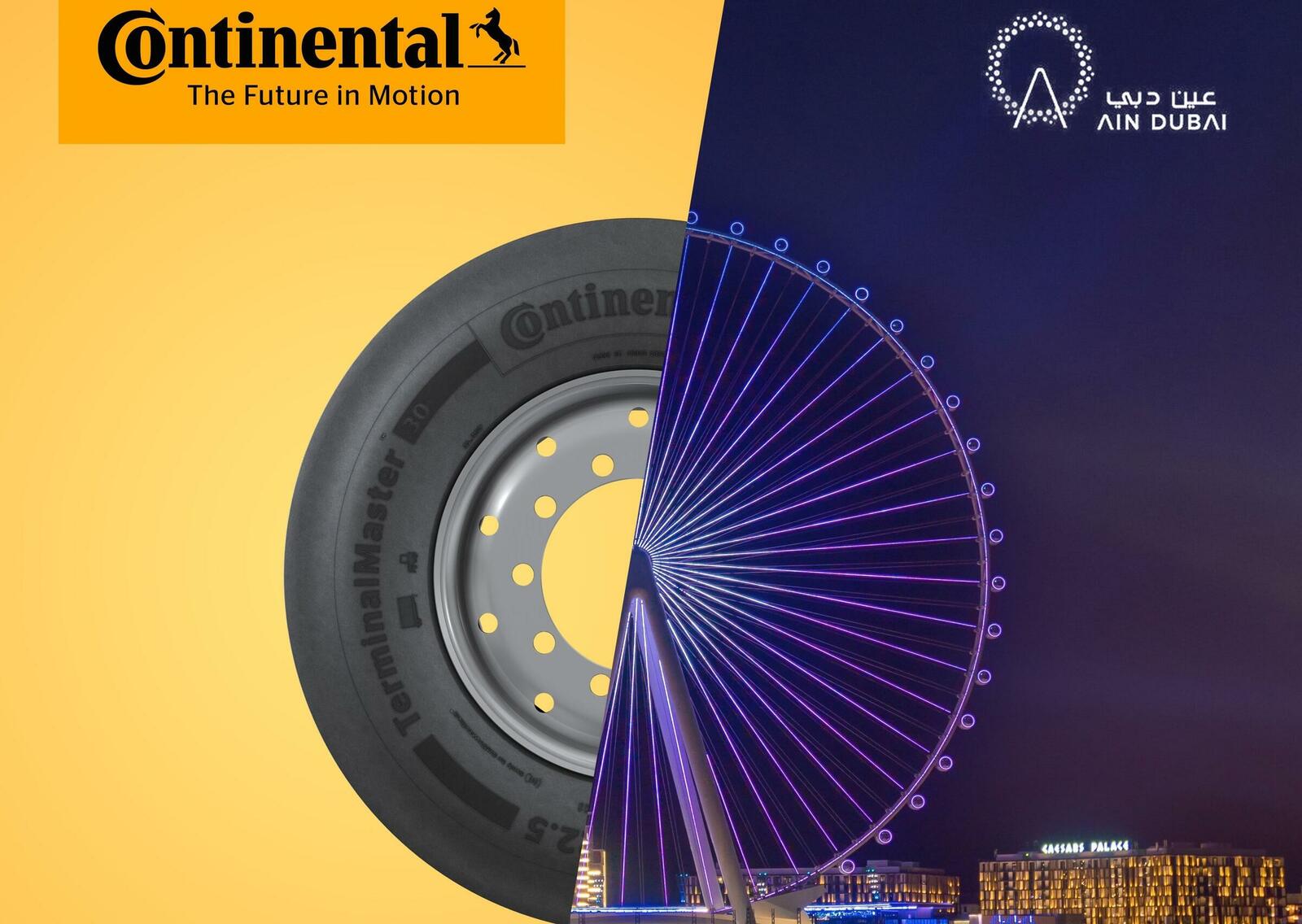  64 Continental Reifen für das höchste Riesenrad der Welt: das Ain Dubai.