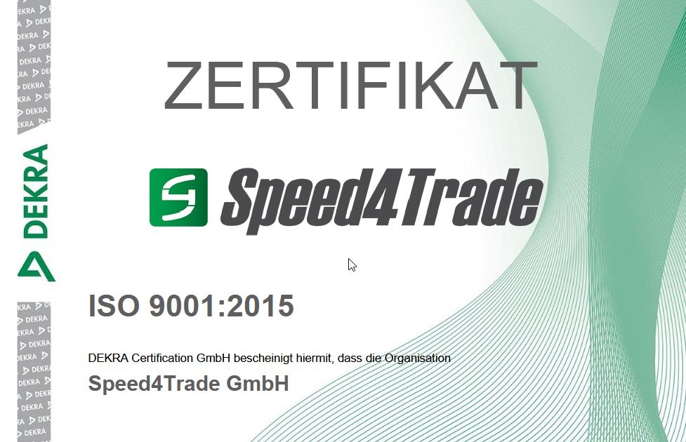 Speed4Trade will das erhaltene Zertifikat in Folgeaudits jährlich auffrischen