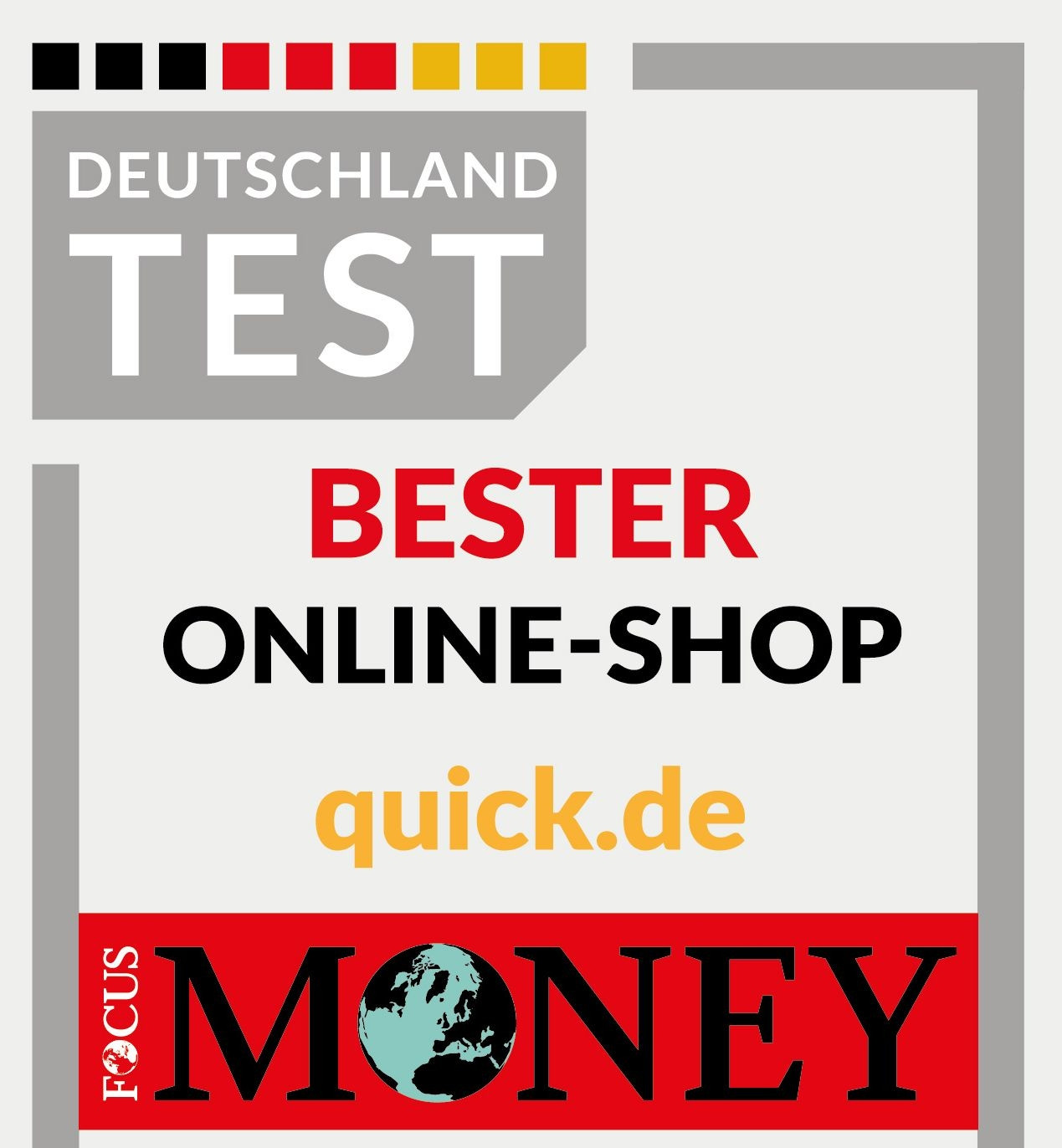 quick.de wurde als bester Online-Shop aus der Branche Autoreifen bewertet,