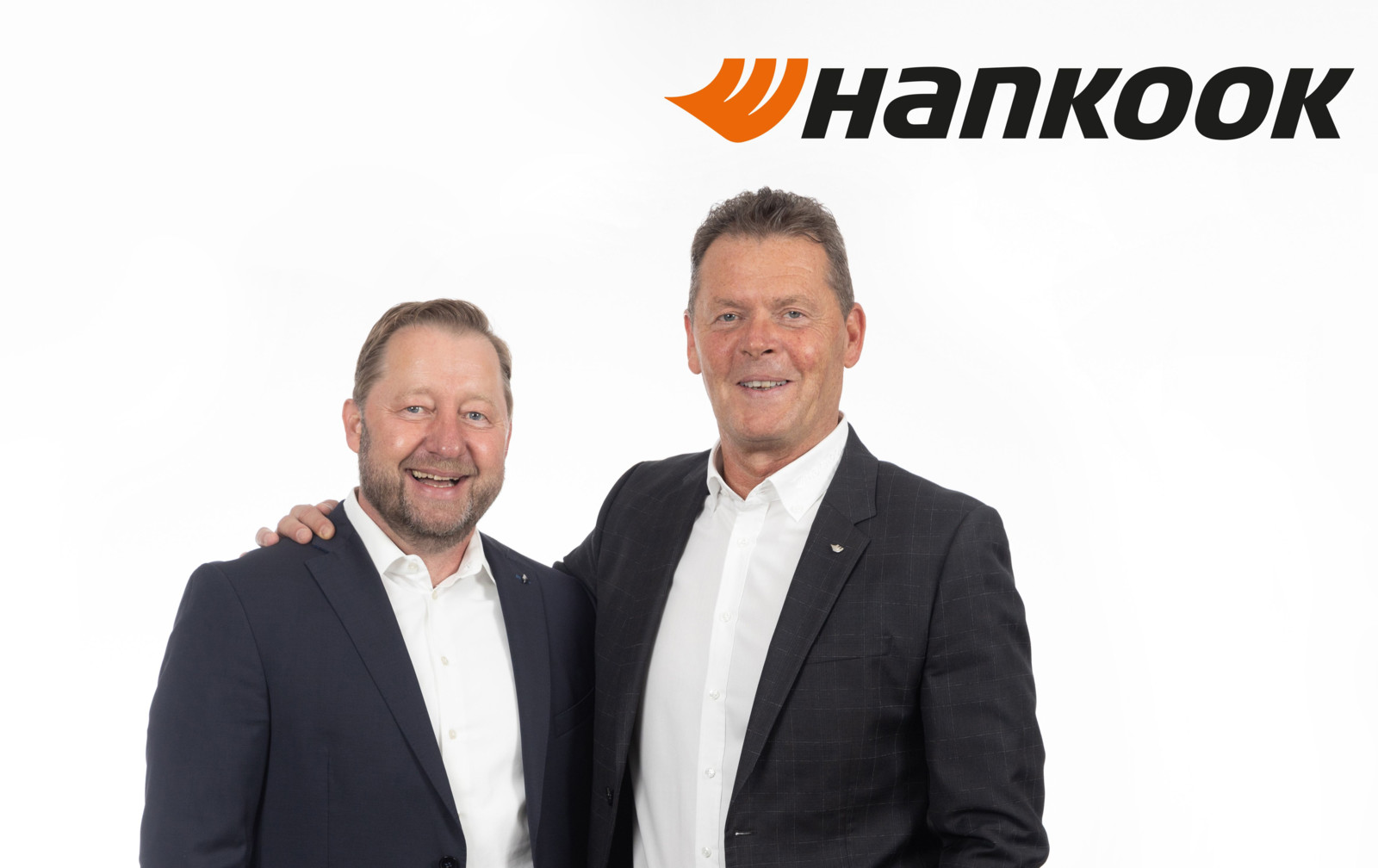 Claus Gömmel (l.)  und Manfred Zoni bilden das neue Führungs-Duo im Vertrieb der Hankook Reifen Deutschland GmbH.